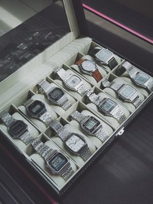 My 1980 vintage digital watches.