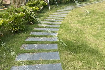 Đá bước dặm xanh rêu Thanh Hóa – nét tự nhiên cho lối đi sân vườn