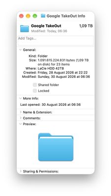 Đã tải được hơn 1TB trong 2,6TB hình và video từ Google Photos.