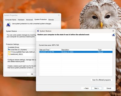 Điều cần làm trước khi cập nhật là phải tạo bản restore. Ai biết chuyện xui gì chứ