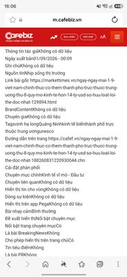Copy bài từ cafeF xong dán thẳng sang cafeBiz ko thèm sửa hay edit gì lại luôn