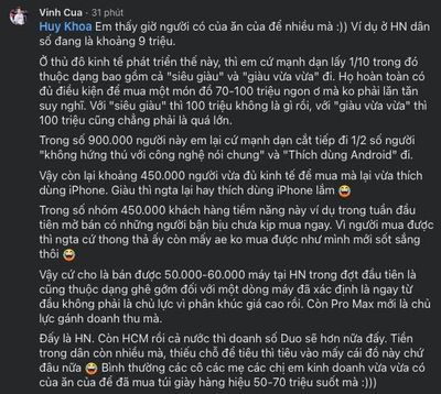 Tính toán kiểu đếm cua trong lỗ như này thì iPhone Duo bán được nhiều lắm!?