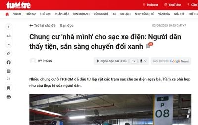 Có hạ tầng cho xe điện, dân tiện đủ đường