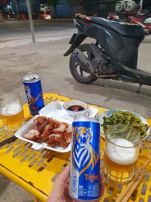 Rau muống luộc anh em