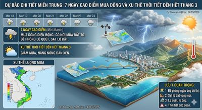 ️ DỰ BÁO CHI TIẾT MIỀN TRUNG: 7 NGÀY CAO ĐIỂM MƯA DÔNG VÀ XU THẾ THỜI TIẾT ĐẾN HẾT THÁNG 3