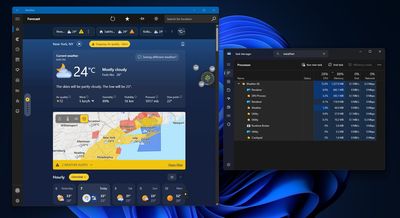 Đây là ứng dụng thời tiết (weather) mặc định trên Windows 11 và nó ăn...hơn 1GB RAM, trong khi...