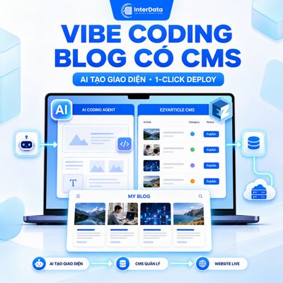 VIBE CODING BLOG CÓ CMS: AI TẠO GIAO DIỆN, QUẢN LÝ BÀI VIẾT VÀ 1-CLICK DEPLOY VỚI EZYPLATFORM!