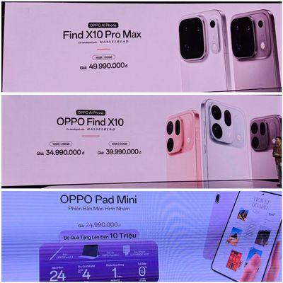 Mức giá của loạt sản phẩm OPPO mới ra mắt hôm nay tại Việt Nam ae nhé!