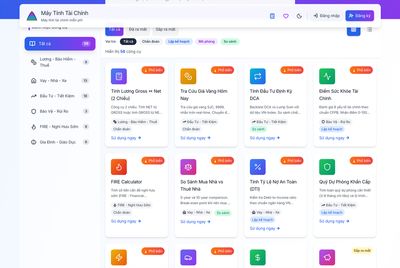 Máy Tính Tài Chính Miễn Phí | Tính Lương, FIRE, Đầu Tư