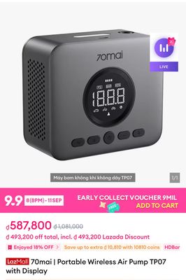 BƠM LỐP 70mai sale nửa giá