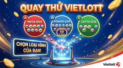 Quay thử các loại hình xổ số của Vietlott.