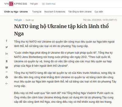 NATO ủng hộ Ukraine tập kích lãnh thổ Nga.png