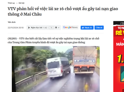 Lên tv thì ra rả văn hóa, văn minh giao thông này nọ; trong khi đó nhân viên của đài vượt ẩu gây...