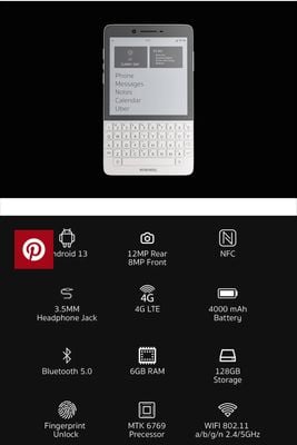 Điện thoại Minimal xài màn hình đen trắng E-Link, hoài cổ, bàn phím Qwerty và chạy Android 13 nè...