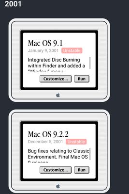 Infinite Mac, trang web chạy giả lập hệ điều hành Macintosh / NeXT system nè anh em. Cũ nhưng không