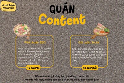 Làm tí content không sếp ơi…