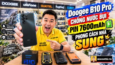 Doogee B10 Pro cameraphone AI chống nước bụi pin 7600mAh phong cách khiến SamFans nháo nhào săn lùng