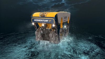 Robot 'công nhân' chạy điện Momentum ROV: nặng 4,7 tấn, có thể bám trụ đáy biển suốt 1 tháng