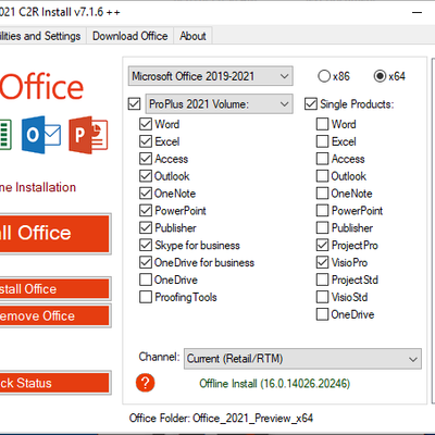 Download Office 2013-2021 C2R Install .3 – Cài đặt và kích hoạt Office  2013-2021