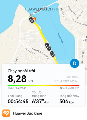 Buổi chạy ngày thứ 5 20/11/2025