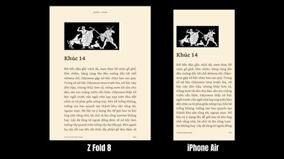 Màn hình Z Fold 8 vượt trội hoàn toàn so với iPhone qua một số app hay dùng