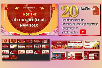 Slide hội thi Bí thư Chi bộ giỏi, 20 trang. Nguồn: tranhdecors.com