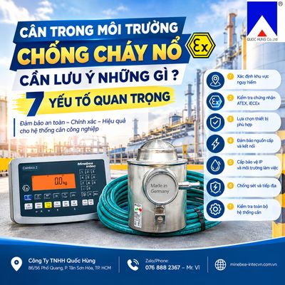 Cân trong môi trường chống cháy nổ cần lưu ý những gì?