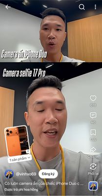 Camera ẩn trên iPhone Duo nét quá cả nhà . Thế này mà chúng nó bảo định nghĩa lại cam ẩn????? Mà...