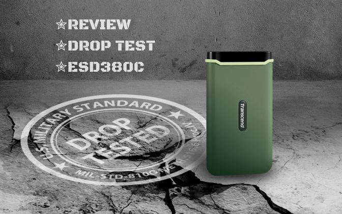 Review Transcend ESD380C và Drop test SSD chống sốc tiêu chuẩn quân đội