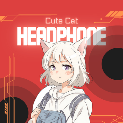 Cute Cat Ear Headphones for Vtubing and Streaming by DesignsGFX