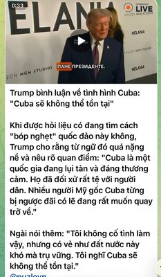 Thầy Cam tuyên bố Đế Quốc Mỹ sẽ múc người anh em Cuba của chúng ta. Câu hỏi đặt ra là ai sẽ thức...