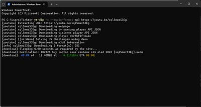 Anh em dùng Windows có thể xài yt-dlp để tải video từ YouTube, Vimeo...về máy tính