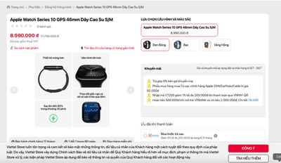 Apple watch trên viettelstore giá đang tốt nhất