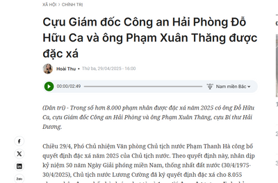 Tướng Ca lãnh án 7 năm, mới thụ án được hơn 2 năm, chưa được 1/3 bản án đã được đặc xá. Điều này...